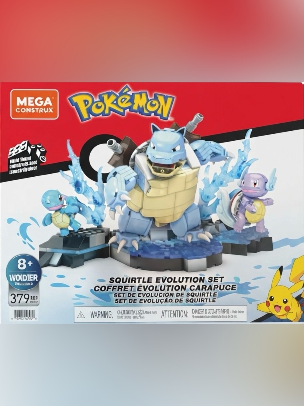 Mega Construx Pokémon Squirtle Evolution Set (379 Pcs) - HHM15 Open Box